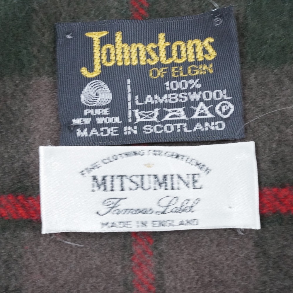 Johnstons of Elgin Tartan Plaid Scarf Mens 60x12 100% Lambswool Made In Scotland - Picture 3 of 7